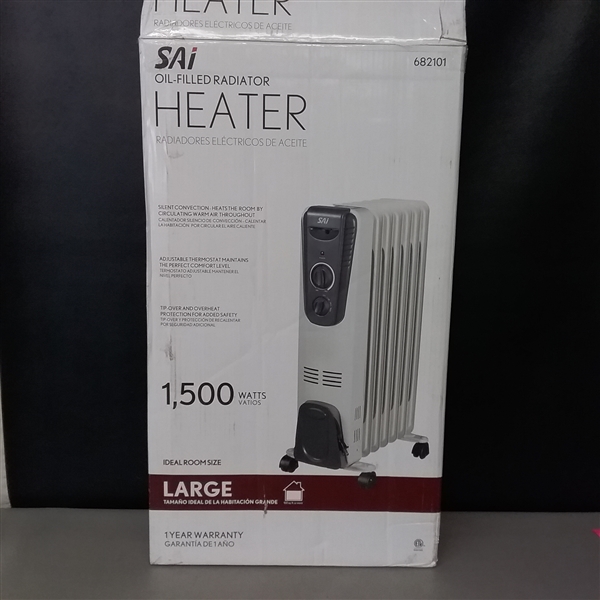 Sai 1500-Watt Electric Oil-Filled Radiator Portable Heater