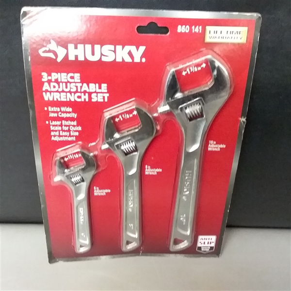 Husky Adjustable wrench set(3-Piece)