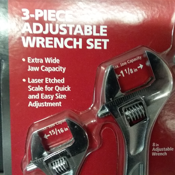 Husky Adjustable wrench set(3-Piece)