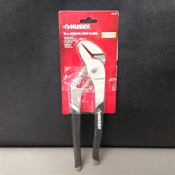 Husky 10 in. Groove Joint Pliers
