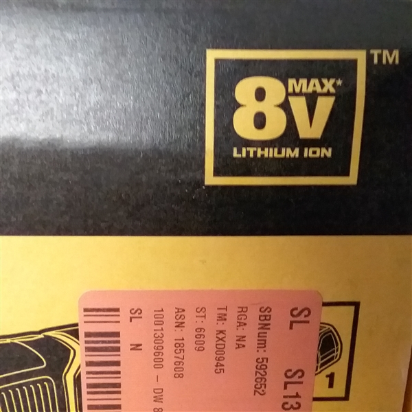 DEWALT 8-Volt MAX Lithium-Ion 1/4 in. Hex Cordless Gyroscopic Screwdriver with Battery 1Ah, 1-Hour Charger