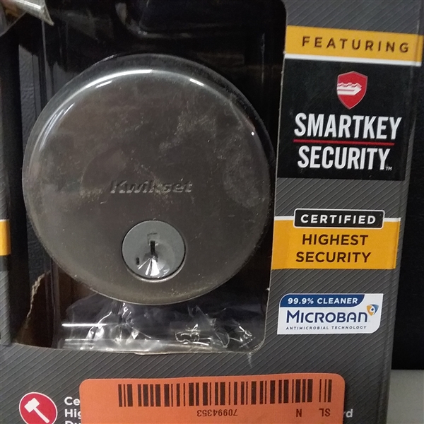 Kwikset Uptown Satin Nickel Single Cylinder Deadbolt featuring SmartKey Security