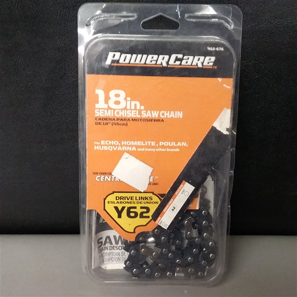 PowerCare 18 in. Y62 Semi Chisel Chainsaw Chain (2-Pack)
