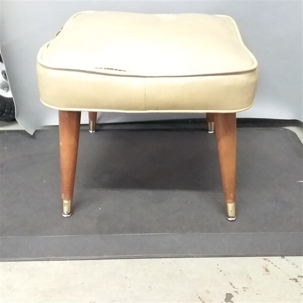 Vintage Naugahyde Foot Stool 