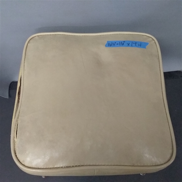 Vintage Naugahyde Foot Stool 