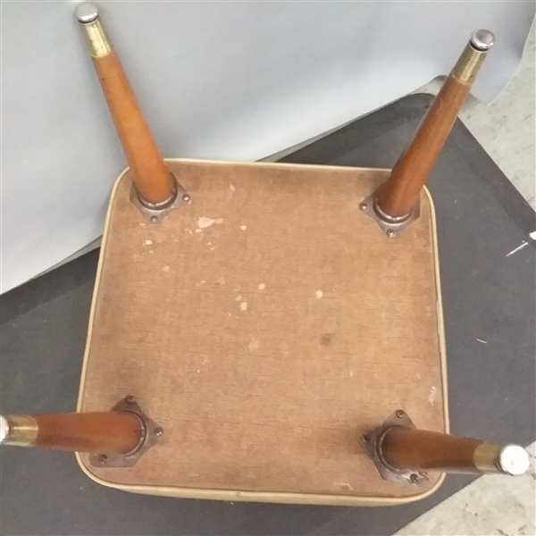 Vintage Naugahyde Foot Stool 