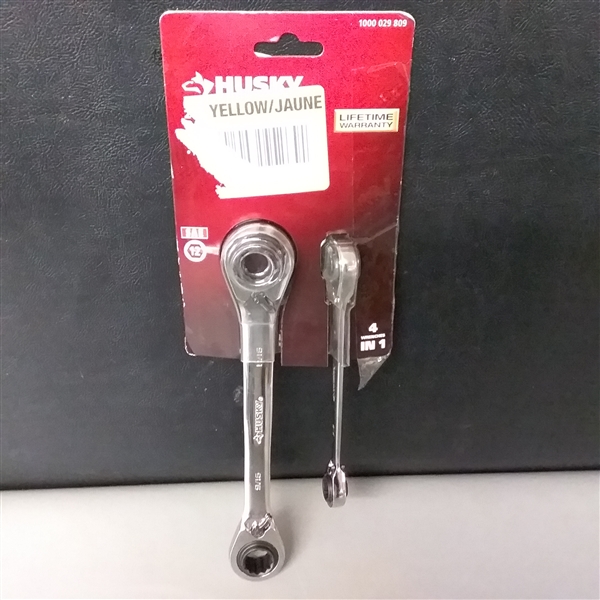 Husky SAE Quad Drive Ratcheting Wrench Set (2-Piece)