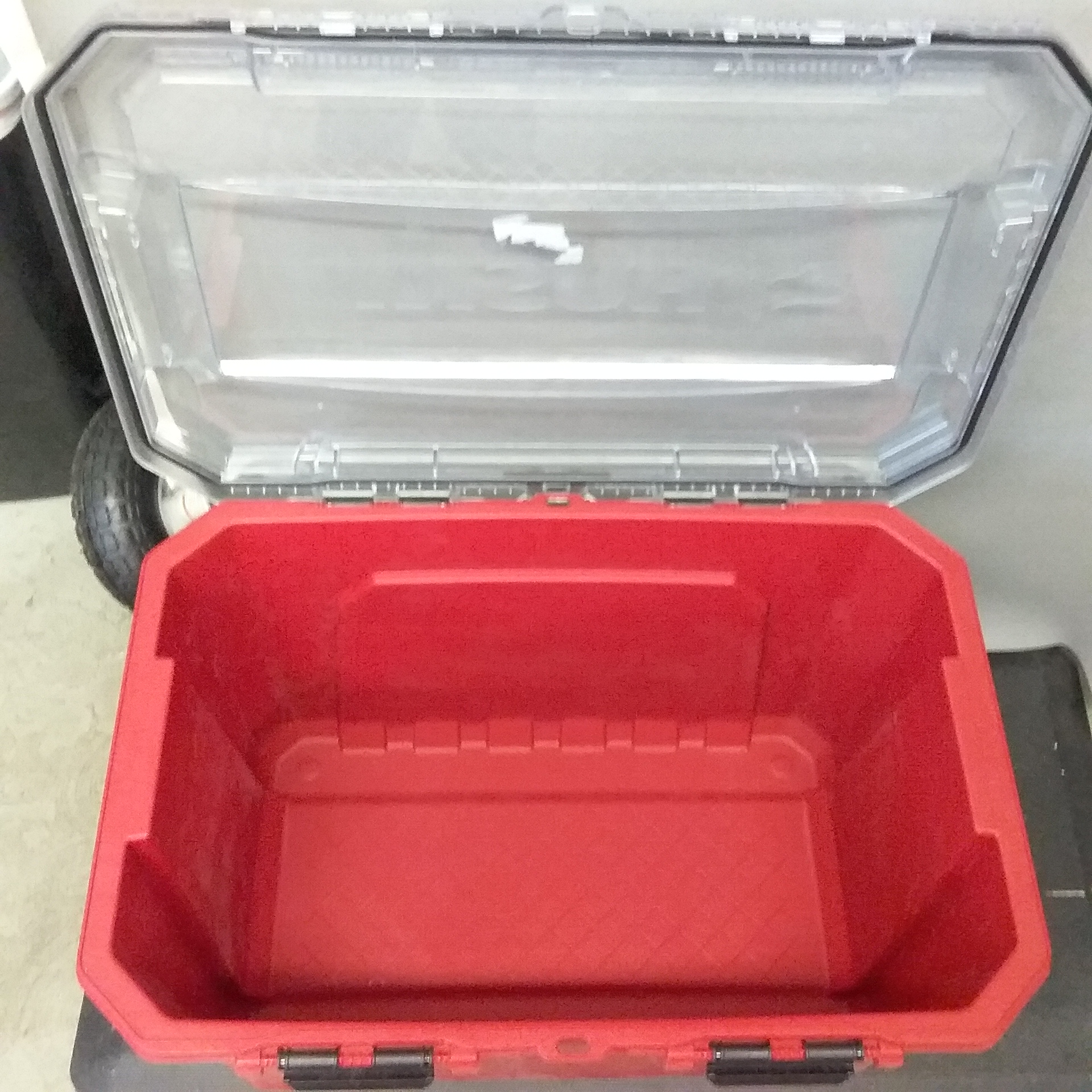 Lot Detail - Husky 20 Gal. Professional Grade Heavy-Duty Waterproof Storage  Container with Hinged Lid in Red