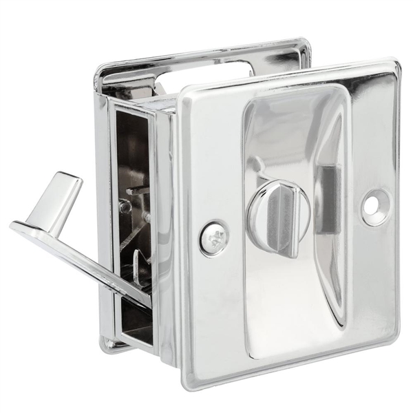 Prime-Line Polished Chrome, Pocket Door Privacy Lock
