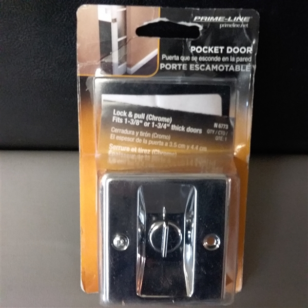 Prime-Line Polished Chrome, Pocket Door Privacy Lock
