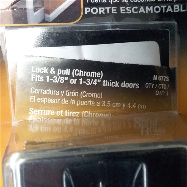 Prime-Line Polished Chrome, Pocket Door Privacy Lock