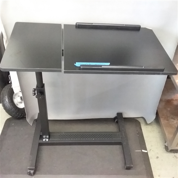 Laptop Rolling Cart Table Height Adjustable Mobile Laptop Stand Desk