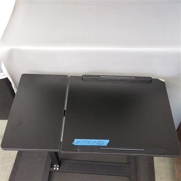 Laptop Rolling Cart Table Height Adjustable Mobile Laptop Stand Desk