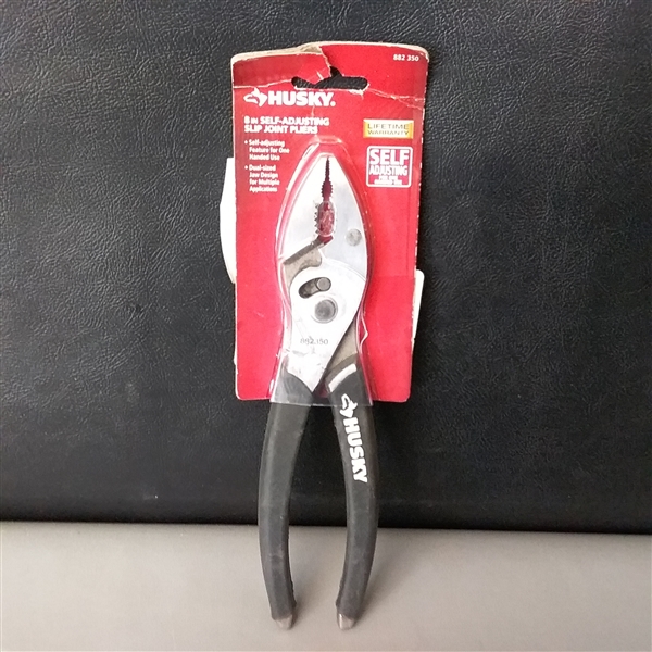 Husky 8 in. Self Adjusting Slip Joint Pliers
