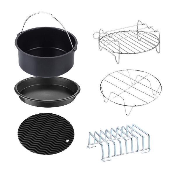 6-Piece Universal XL Air Fryer Accessory Set by  GoWISE USA