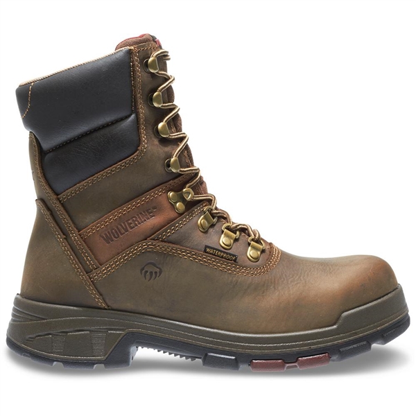 Wolverine Men's Cabor Waterproof 8'' Work Boots - Composite Toe - Dark Brown Size 7.5(M)