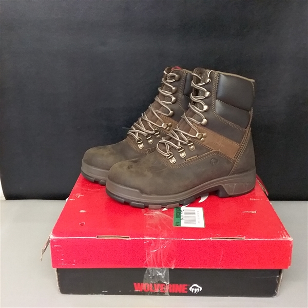 Wolverine Men's Cabor Waterproof 8'' Work Boots - Composite Toe - Dark Brown Size 7.5(M)