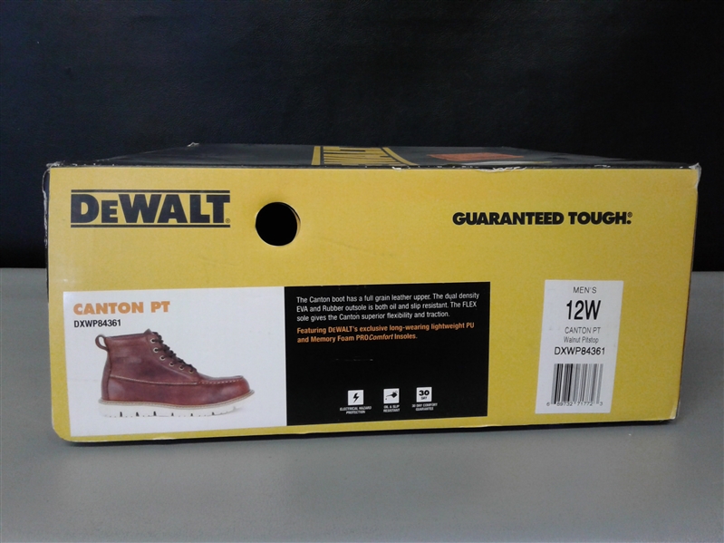 DEWALT Men's Canton 6'' Work Boots - Soft Toe - Walnut Pitstop Size 12(W)