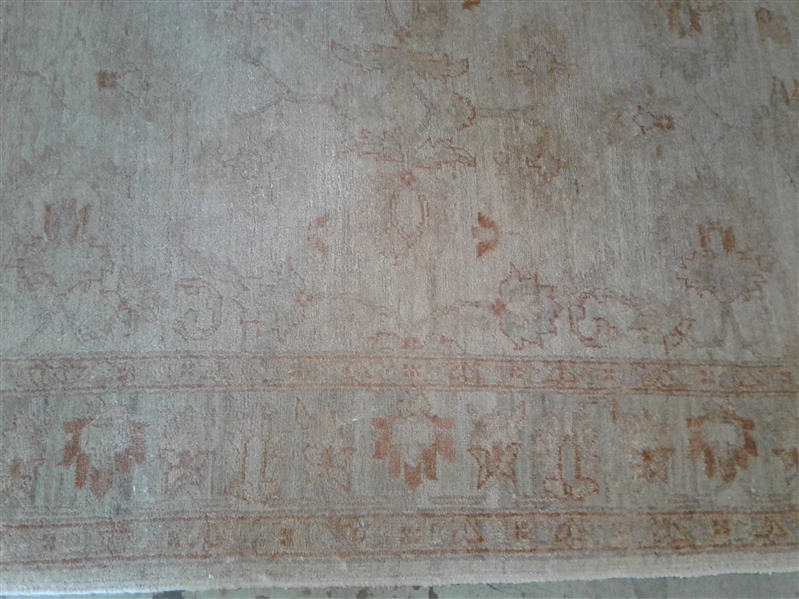 HAND MADE PAKISTAN WOOL AREA RUG WITH FRINGE