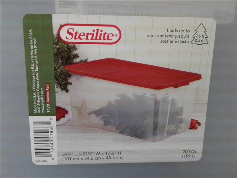 3 Pack Sterilite 50 Gal. Stacker Box Red