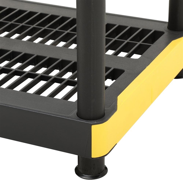 HDX 18 in. x 36 in. x 74 in. Black and Yellow Plastic Ventilated 5-Tier Garage Shelving Unit