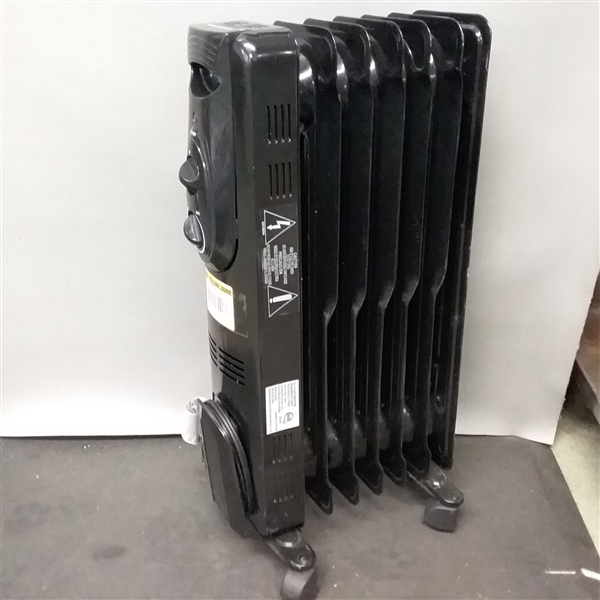 1500-Watt Electric Oil-Filled Radiant Portable Heater Black 