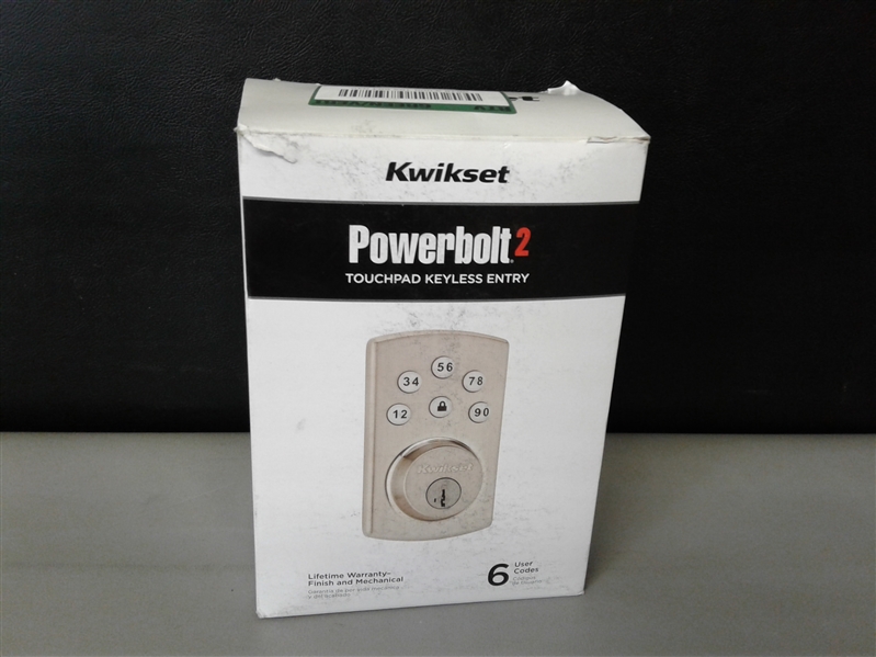 Kwikset Powerbolt2 Satin Nickel Single Cylinder Electronic Deadbolt Featuring SmartKey Security