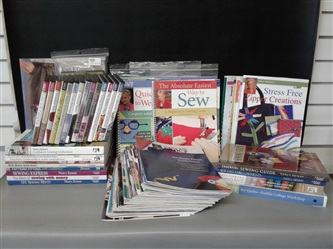 Large Lot of Sewing With Nancy Books and DVDs Plus Mary Mulari 