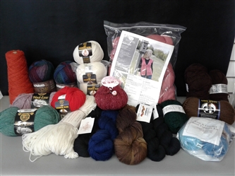 Yarn: Wool and Wool Blends 30 Skeins