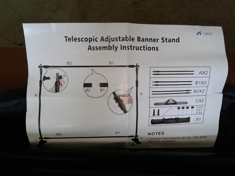Telescopic Adjustable Banner Stand