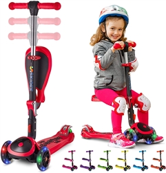 SKIDEE Scooter for Kids with Foldable and Removable Seat 