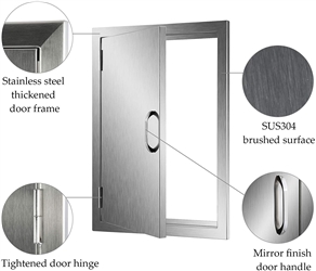 Stainless Steel Single Access BBQ Door for Outdoor Kitchen