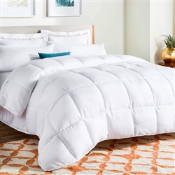 White Down Alternative Quilted Comforter Queen 