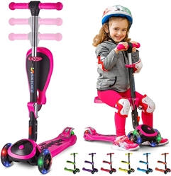 SKIDEE Scooter for Kids with Foldable and Removable Seat