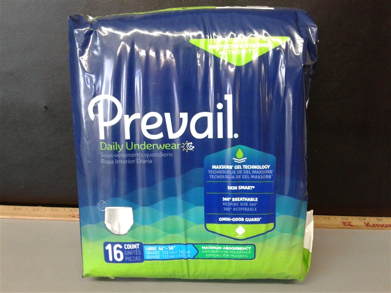 Prevail Daily Underwear Large 16 Ct