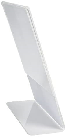 Clear-Ad - Acrylic Table Top Slanted Sign Holder Stand 11x17 - Vertical Tabletop Standing Menu Display - Plastic Photo Frames 