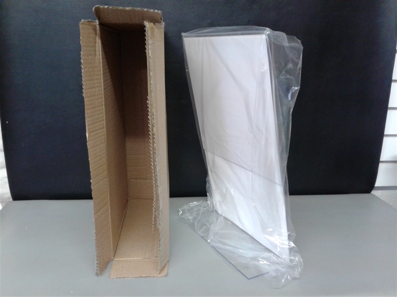 Clear-Ad - Acrylic Table Top Slanted Sign Holder Stand 11x17 - Vertical Tabletop Standing Menu Display - Plastic Photo Frames 
