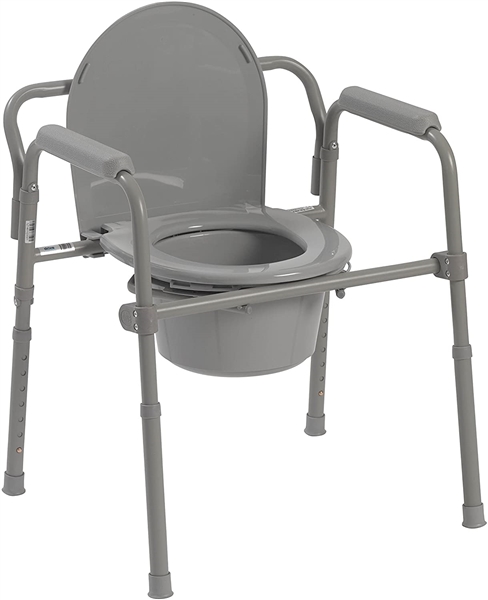 Drive Medical Steel Folding Bedside Commode