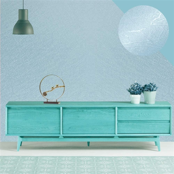 Solid Color Blue Silk Contact Paper Embossed Waterproof Self Adhesive