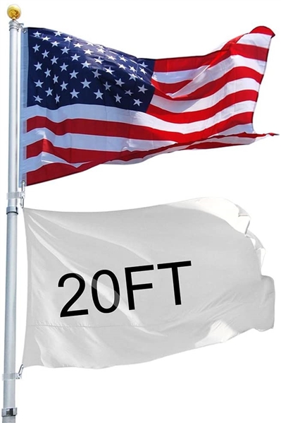 20ft Aluminum Flag Pole with Flag