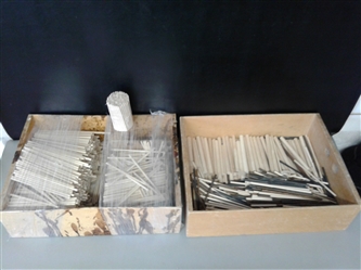 Wooden boxes full of Various Lengths of 3/16" Dowels 1000+