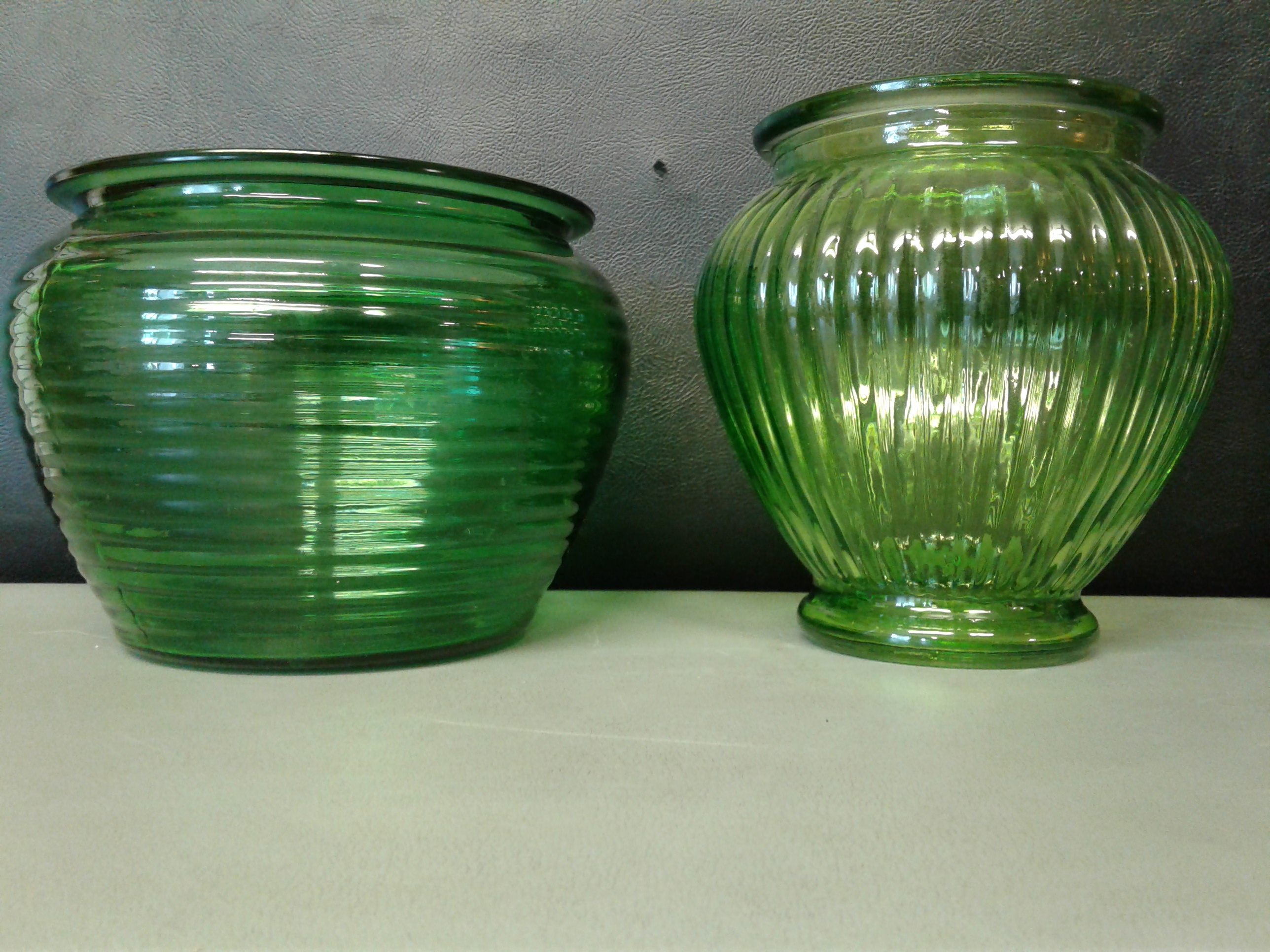 Lot Detail Assortment Of Green Glass