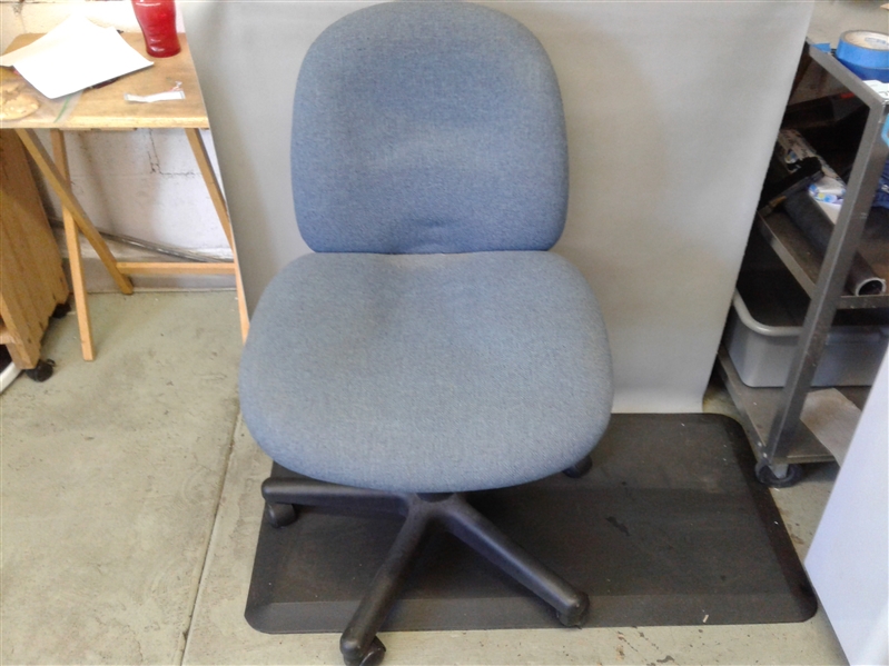 Blue Rolling Office Chair