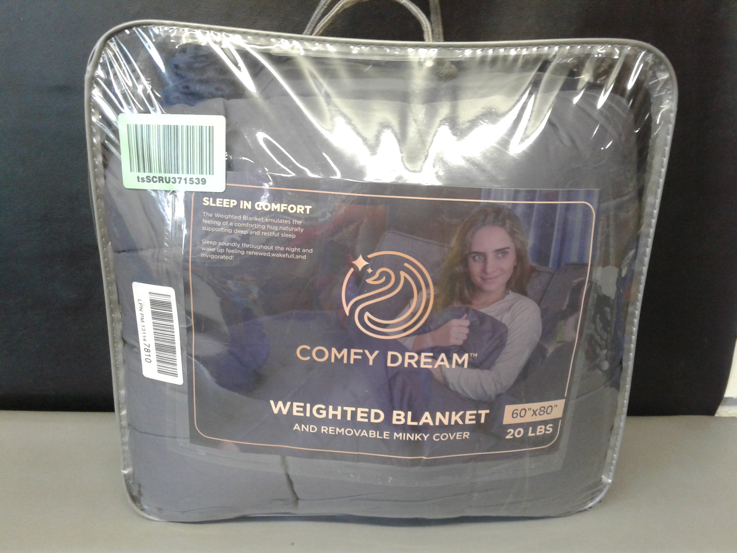 Lot detail premium adult weighted blanket removable cover 20 lbs
