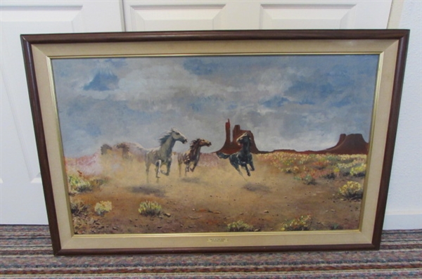 FREE AS THE WIND BY AUGUSTE ALBO FRAMED PRINT *ESTATE*