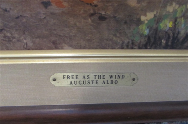 FREE AS THE WIND BY AUGUSTE ALBO FRAMED PRINT *ESTATE*