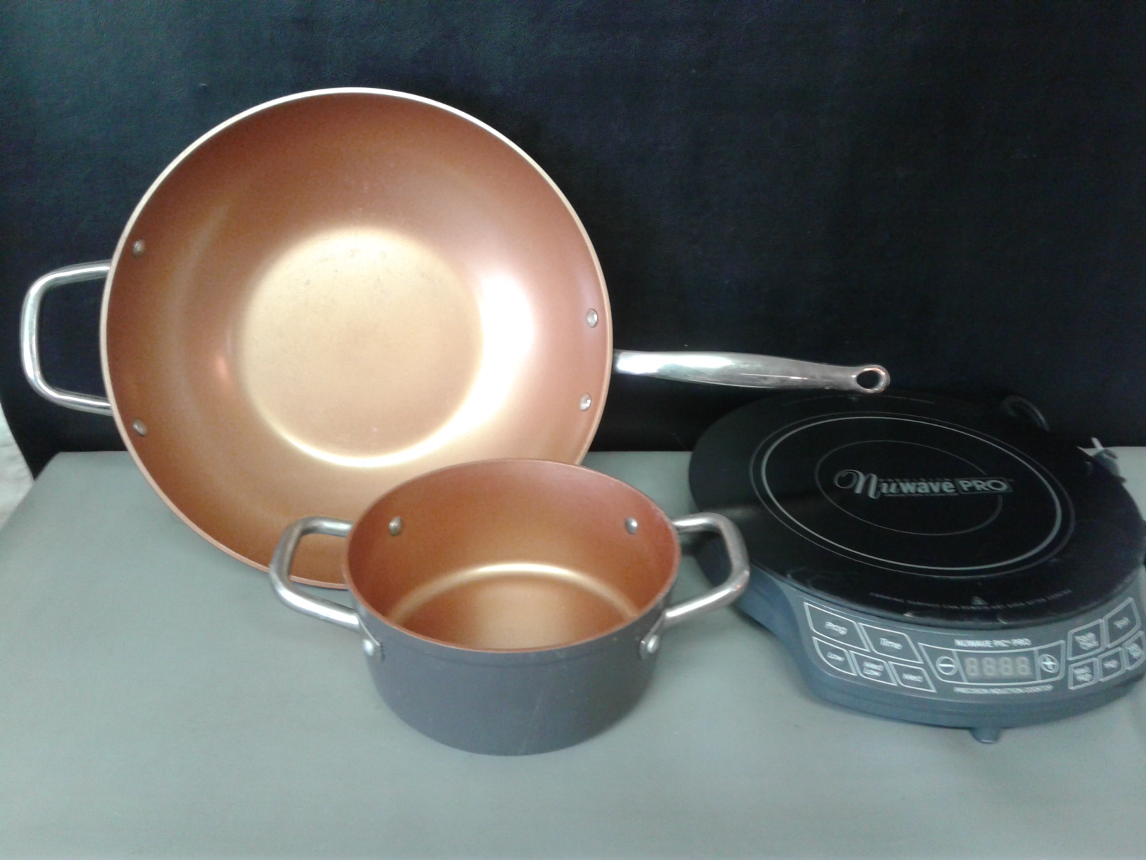Lot Detail Simply Ming Pot and Pan, Nuwave Pro Induction Cooktop