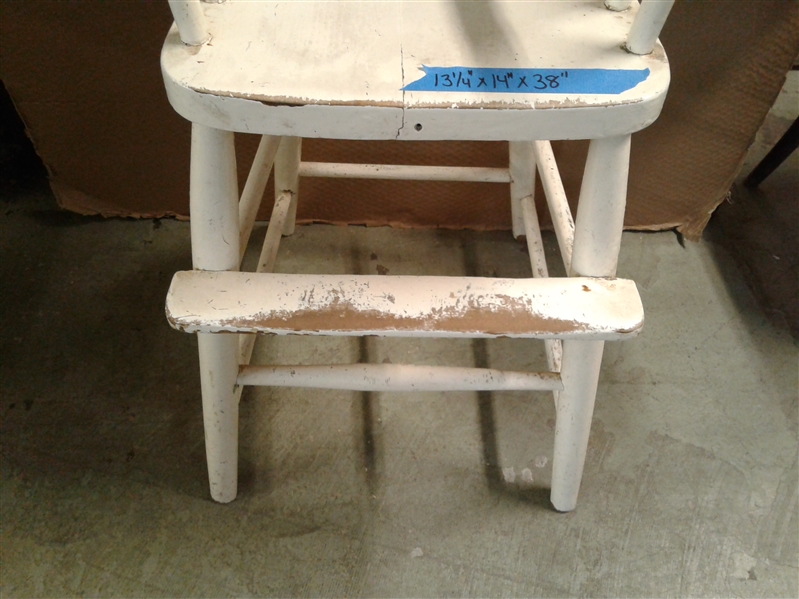 Vintage White High Chair
