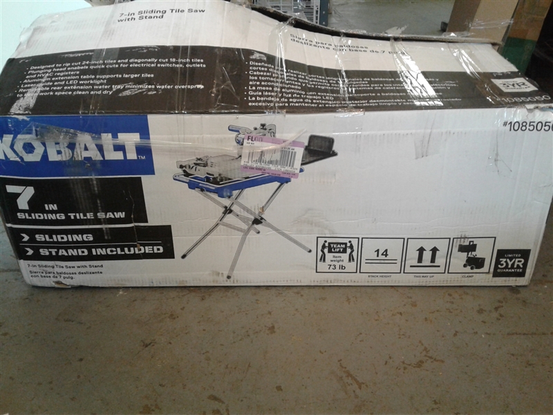 7 Inch Kobalt Sliding Tile Saw