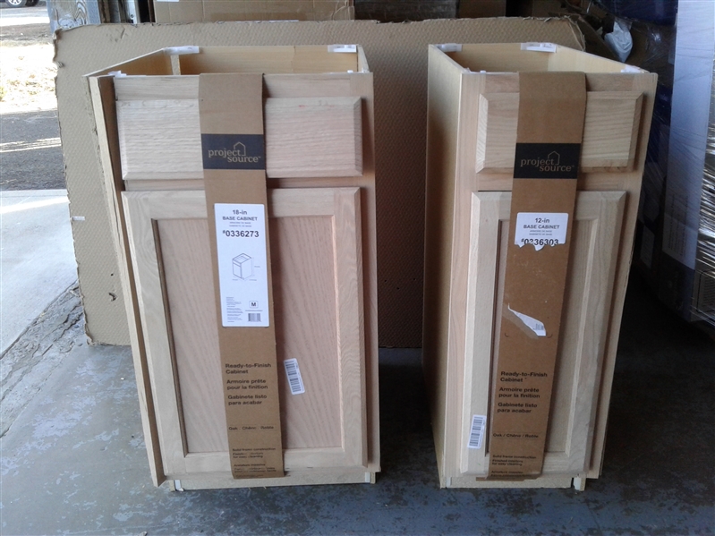 Oak Project Source Cabinets 12 & 18 Inch